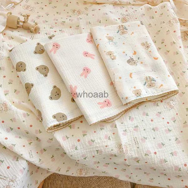 Mantas Swaddling Mantas orgánicas para bebés Swaddle de muselina para recién nacidos con flecos de doble capa de algodón manta de verano edredón de cama Cosas para bebés infantiles YQ231003