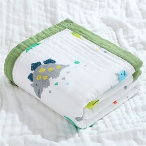 Dekens Swaddling biologische katoenen mousseline baby swaddle geboren kinderen badhanddoeken 6 lagen wrap kinderkamer ontvangen gaas deken neutraal 221103