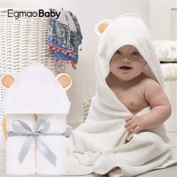 Mantas Swaddling Premium Baby Washcloth Set Baño de bambú orgánico Suave y grueso Nacido con capucha 220830