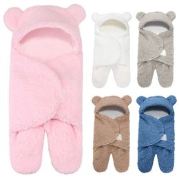 Mantas Swaddling Soft Born Baby Wrap Saco de dormir Sobre para saco de dormir 100 Algodón Espesar durante 06 meses 230613