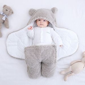 Couvertures Swaddling Soft Born Baby Wrap Sac de couchage Enveloppe pour Sleepsack 100% coton épaissir Cocoon pour bébé 0-9 mois 221203
