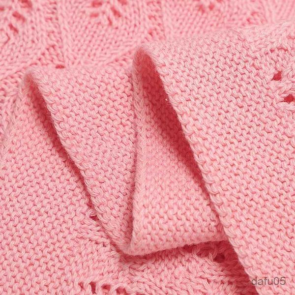 Couvertures émouvantes Couleur unie à plaid en tricot biologique NOUVELLE-NOURNEL Bébé garçons filles enveloppe pour 0 à 24 mètres de sécurité pour tout-petits chauds pour les enfants