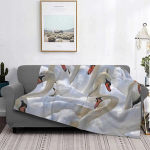 Dekens swan mask-pillows-prints enz. Alle maten zachte deksel deken deken decor beddengoed swans cygnet cygnets vogels natuurwater water