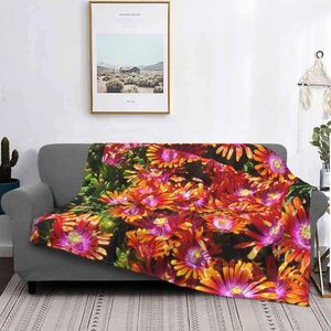 Couvertures Sweet Caroline Top qualité confortable lit canapé couverture douce fleur mignon minuscule Mini rose jaune Nature