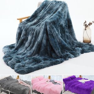 Couvertures TECHOME Shaggy jeter couverture pour lits doux longue peluche couvre-lit moelleux fausse fourrure couvre-lit canapé canapé 230802