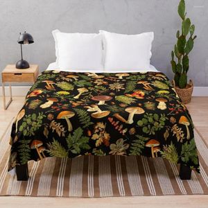 Couvertures de Thanksgiving Champignons Harvestthrow Couverture Fur Throw Flannel Finnel