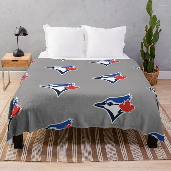 Couvertures The Blue Mocking Jays Design Throw Couverture farcie en velours tricoté