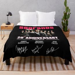 Dekens de Sopranos 20th Anniversary 1999-2024 Signatures Shirt gooi deken zomerbedden
