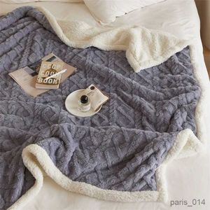 Dekens Dikker Wol Fleece Dekens Kinderen Winter Warme Deken 2Zijden Sprei voor Slaapkamer Bedovertrek Kerstdeken