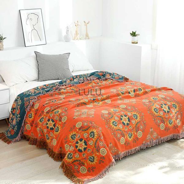 Couvertures Couverture mince couverture avec pompon couverture de canapé universelle couvertures pour literie bureau voyage couvre-lit tapisserie murale HKD230922