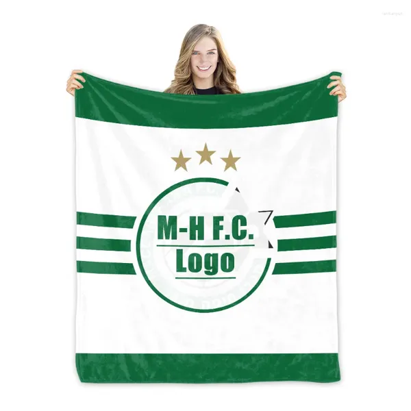 MANUDAS Tres estrellas Maccabi Haifa Meta de tiro Sofá Diseñador de portada de israel Equipo de club de fútbol Soft acogedor Flanela de microfibra Huggl para la cama