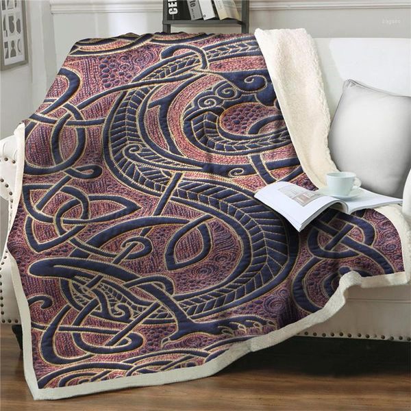 Couvertures jeter 3D motif créatif couverture en peluche couvre-lit canapé Sherpa canapé couettes couverture voyage facile lavage Textiles de maison