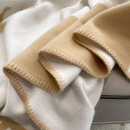 Mantas, manta a cuadros, manta de Cachemira de diseñador de marca para camas, sofá, manta de lana tejida, bufanda portátil para siesta en casa