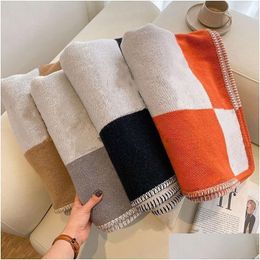 Dekens gooien plaid deken esigner kasjmier voor bedden sofa fleece gebreide wol home dutje draagbare sjaal 230909 drop levering dhyon