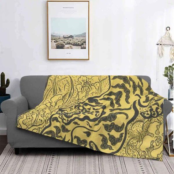 Couvertures Tigre dans la jungle (1893) par Ranson, qualité supérieure, lit confortable, canapé, couverture douce
