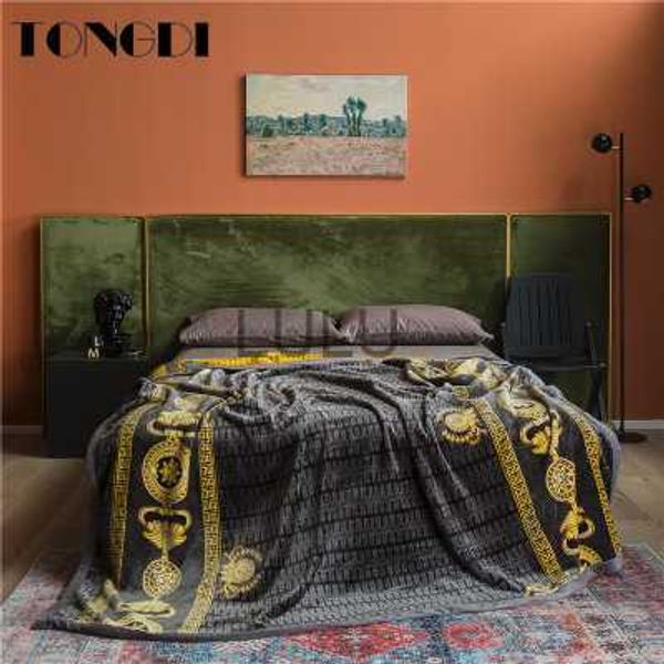 Couvertures TONGDI Raschel couverture doux épaissi lourd chaud élégant polaire écologique luxe décor pour couverture canapé-lit couvre-lit hiver YQ230925