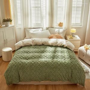 Couvertures Tongdi en laine raschel couverture douce épaissie épaissie épaissie lourde et toison à trois niveaux luxe pour le canapé-lit Hiver pour canapé-lit