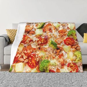 Dekens Tortilla Pizza Deken Cover Fluweel Grappig Voedsel Superzacht Gooi Voor Slaapkamer Bank Sprei