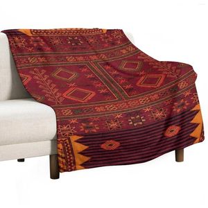 Couvertures traditionnelles de conception d'œuvres d'art marocain jet de flanelle couverture lit doux lit chaud