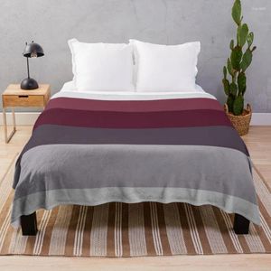 Dekens Trendy winterkleuren Ombre grijs bordeaux rood pruim Strepen Gooi deken Zachtste flanel voor bank