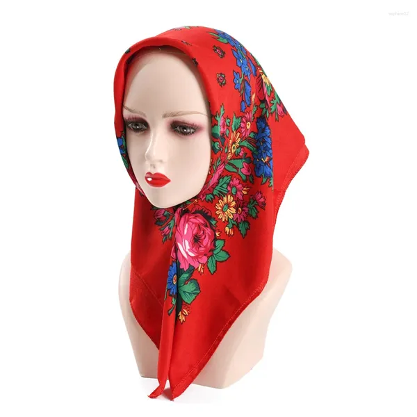 Couvertures ukrainiennes slaves écharpe russe fouafarf ethnique fleuri les cheveux enveloppe hijab 70cm de cajou rétro bandana kerchief couverture