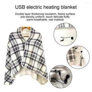 Dekens USB Elektrische deken 3 warmte-instellingen Warm tapijt Matras Thuiskantoor Rugkniewarmer Multifunctioneel