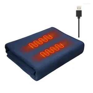 Couvertures Couverture électrique USB Couverture chaude en peluche Châle réglable avec 3 réglages de température pour l'approvisionnement domestique par temps froid