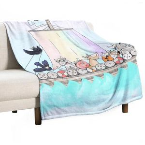 Dekens Viking Animal Longship Dekenwy voor decoratief bankduts gepersonaliseerd geschenk