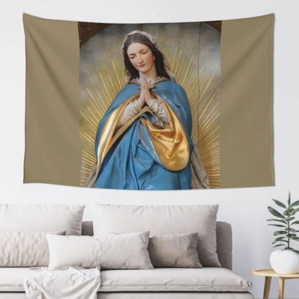 Couvertures Virgin Mary Digital Printing Tapestry Mur couvre-rideau arrière