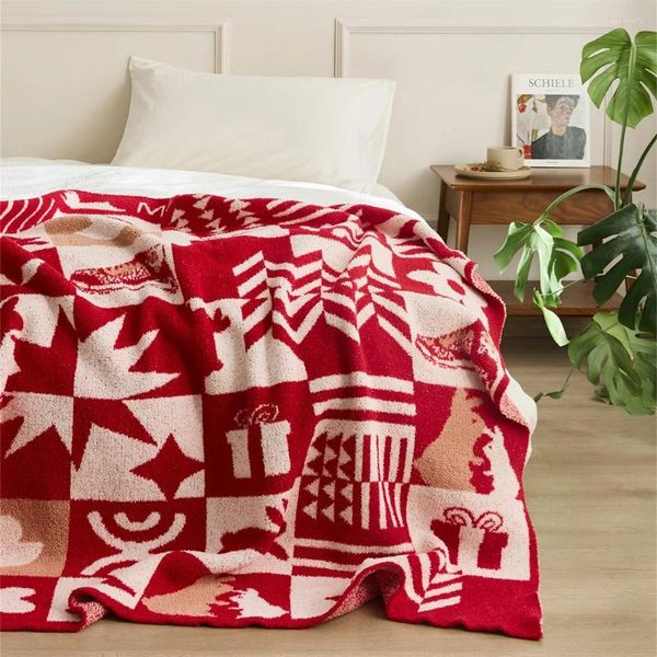 Couvertures couvertures chaudes en tlémeuse en talent en tricot pour le canapé de lit couvre-lit de bureau de bureau napité