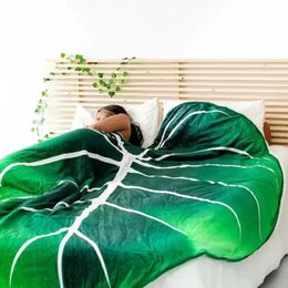 Mantas Cálido Mullido Adulto Manta Súper Suave Hoja Gigante para Cama Sofá Gloriosum Planta Decoración para el Hogar Lanza Toalla Cobertor 231115