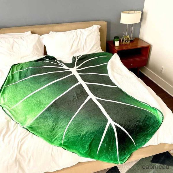 Mantas Manta para adultos mullida y cálida Manta de hoja gigante súper suave para cama Sofá Manta de planta Gloriosum Decoración para el hogar Lanza toalla Cobertor R231207