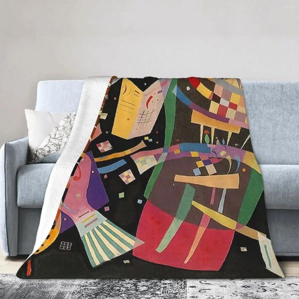 Mantas Wassily Kandinsky suave y cálido franela manta colcha para cama sala de estar picnic viaje hogar sofá