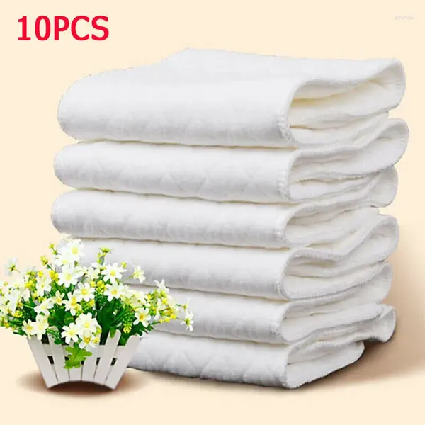 Couvertures Absorption d'eau 10 pcs réutilisables pur coton bébé couche-culotte doublures