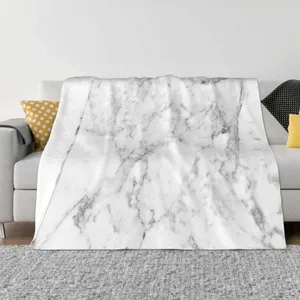 Couvertures imprimées en marbre blanc, couverture fine, super douce, chaude, légère, gris, gris, noir, naturel, moderne et élégant
