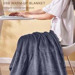 Mantas de la manta eléctrica calentada de invierno USB 3 Niveles de calefacción 39 x 31 en almohadilla portátil lavable de franela para el hogar