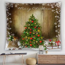 Couvertures Hiver Tapisserie Mur Hall Chambre Chevet Relooking Décoration De Noël Fond Tissu Couverture