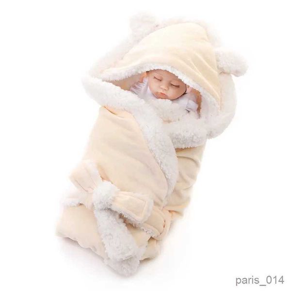 Mantas Invierno Cálido Bebé Niños Niñas Manta Abrigo Doble Capa Polar Bebé Swaddle Saco de dormir para recién nacidos Bebé Ropa de cama Manta Niños