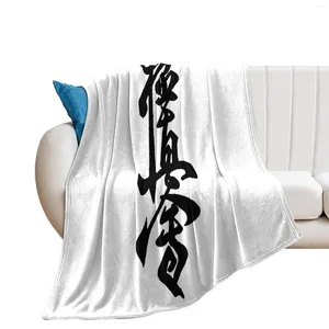 Couvertures couverture en laine Kyokushin Symbole de karaté Kyokushinkai Dojo Training 1Super Soft Resist rinkling Camps d'été Sofa Premium