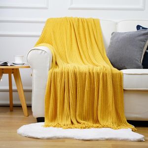 Dekens yaapeet plaid 100% imitatie lam cashmere gooi deken super zacht warm met kwastjes voor sofa car bed decoratief