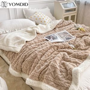 Couvertures YOMDID Plaid lit couverture enfants adultes chaud hiver couvertures et jette laine polaire jeter canapé-lit couverture couette doux couvre-lit 230904
