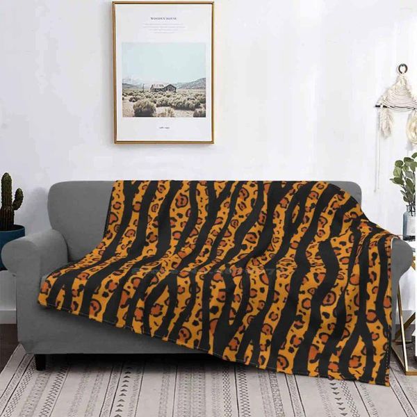 Couvertures zèbre et imprimé léopard Impression de flanelle chaude à couverture flanelle chaude guépole de guépole