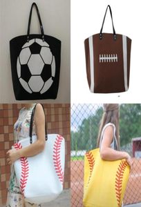 Blanks Coton Canvas Sags de fourre-tout de softball Sac de football de football de baseball Sac de football avec forfait sportif de fermeture de HASP 17HT ZKK5921624