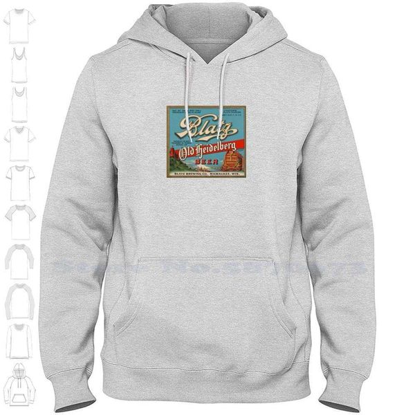 Blatz Old Heidelberg Beer - Sweat à capuche Vintage Label pour hommes femmes Surf Surfs Up Surf Wisconsin Minnesota G1007