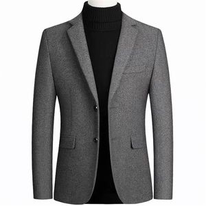 Blazer Men Jakcet Fashion Men's Suits Wool Suit Jackets Slim Wollen Coats Heren Business Casual Coat 220504