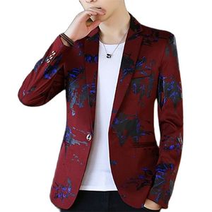 Blazer Mensuit Malemen's Suitfour Seasons Herenpak, Slanke versie, Print, One Button, Pocket Decoratie, Comfort Trouwjurk 220409