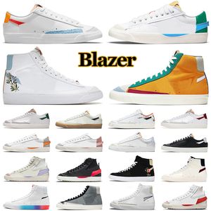 Blazer Mid 77 Vrijetijdsschoenen Vintage Blazers Hoog Laag Heren Dames Designer Sneakers heren trainers Jumbo Zwart Wit Indigo USA Denim Sketch Chaussure