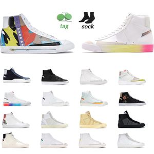 Blazer Mid 77 Magma Oranje Running Schoenen Vintage High Sail Platinum Tint Sashiko Classic Green Multi Color Infinite Pacific Blue Kumquat Thermal Mens Trainers Mannen