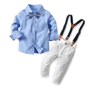 Blazers Boys Gentleman Vêtements Ensembles d'automne Kids Formel Costumes Longue manche Long