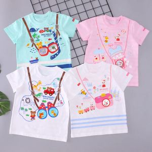 Blazers Children's ShortSleeved Summer 2022 JapanesSiestyle's and Women's Baby Fashion Cute Cartoon Bear and Rabbit Print Tshirt